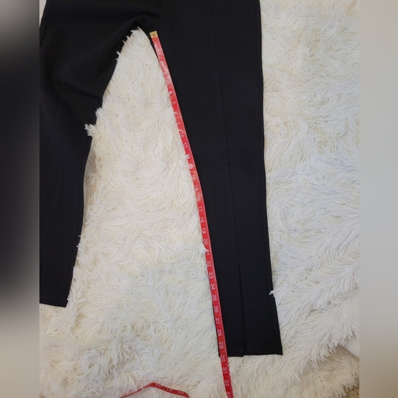 ShineStar Women Black Skinny Dress Pants w/ front slits size Medium - Picture 3 of 8